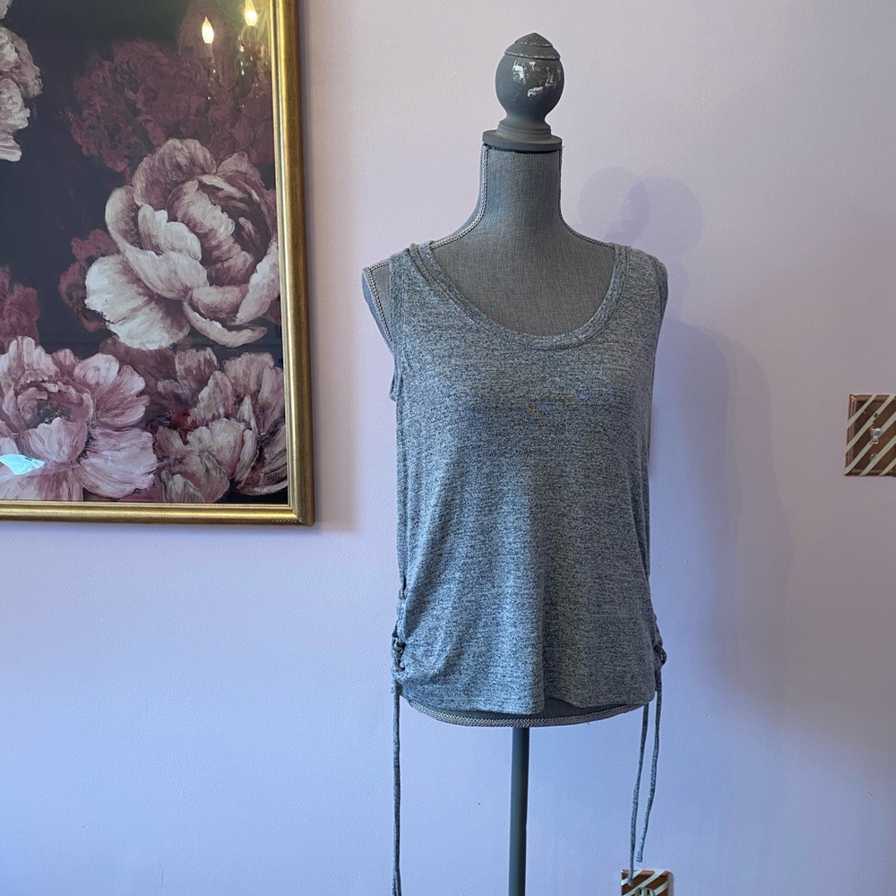 Adorable side lace up tank